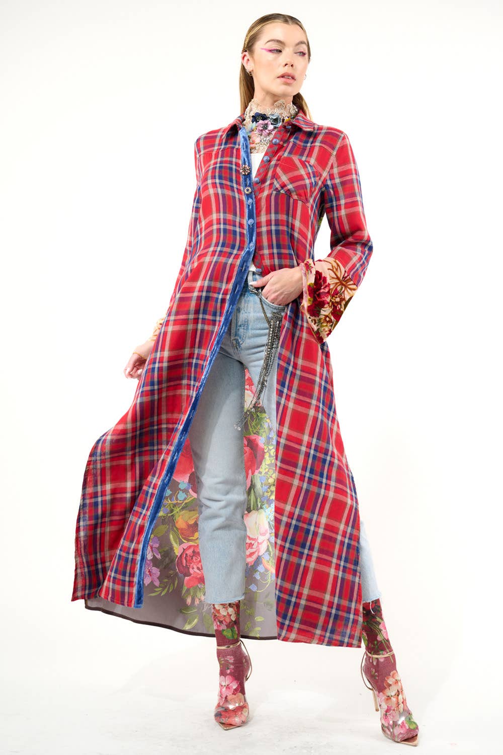 Anna Button Up Maxi Shirt Dress / Duster