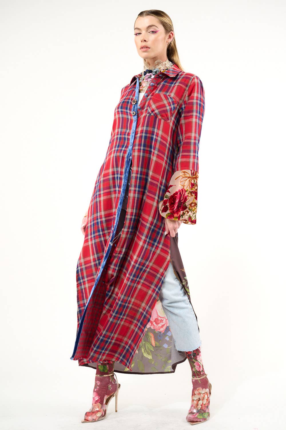 Anna Button Up Maxi Shirt Dress / Duster