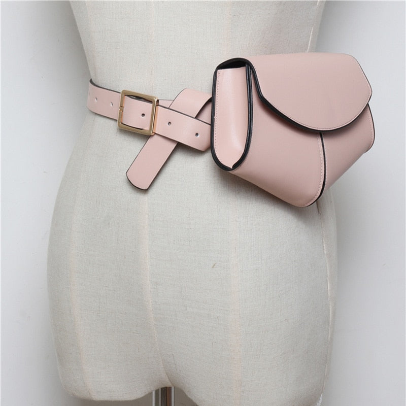 fanny pack pu leather small shoulder or waist bag