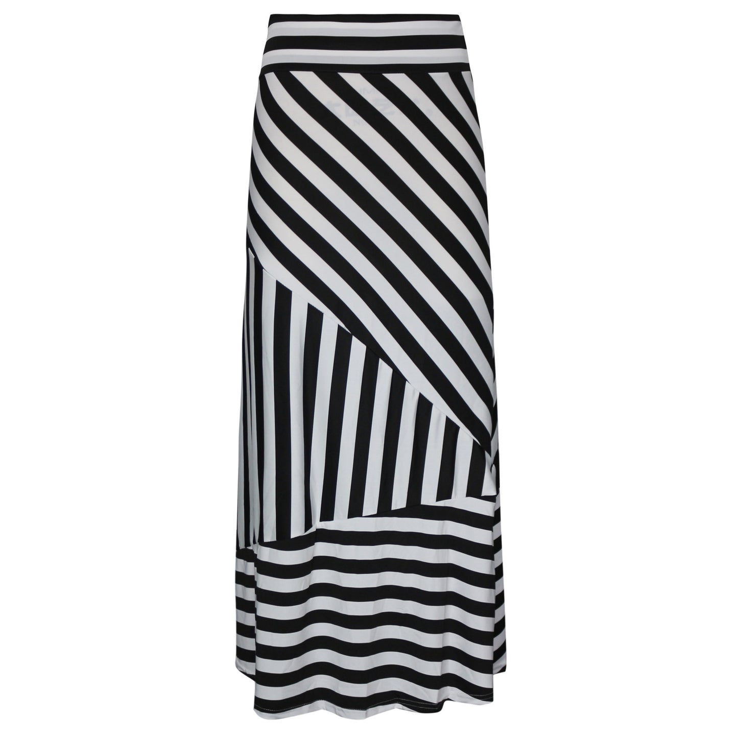 Diagonal Striped Low Waist Skirt