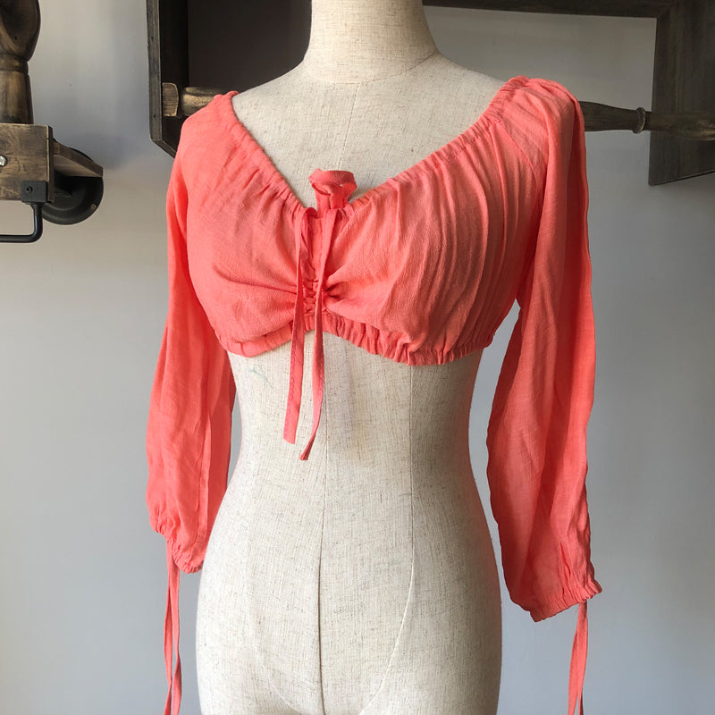 french cover-up blouse