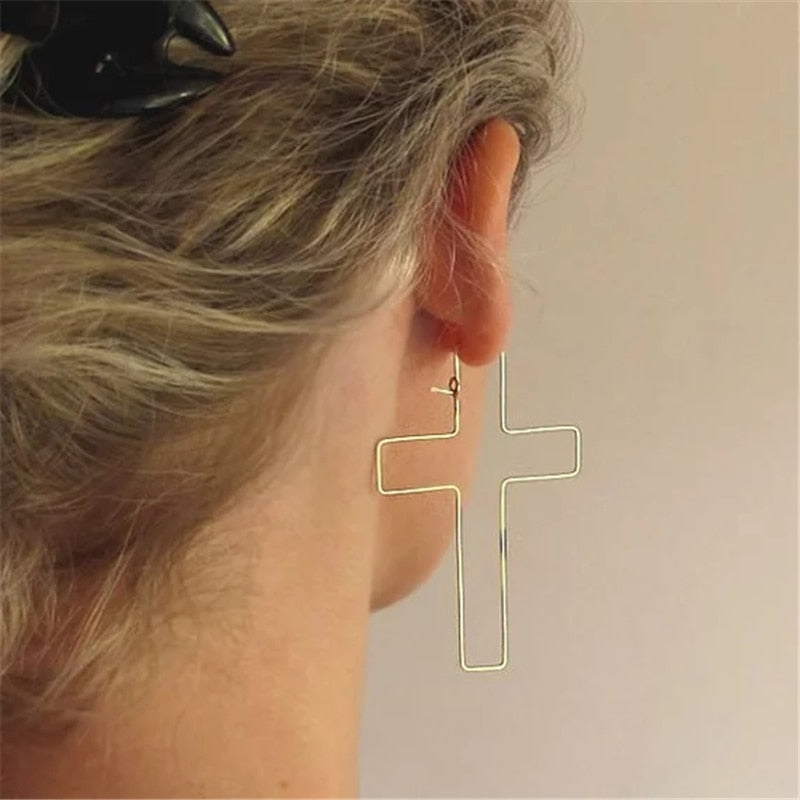 handmade cross earrings