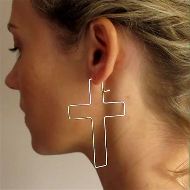 handmade cross earrings