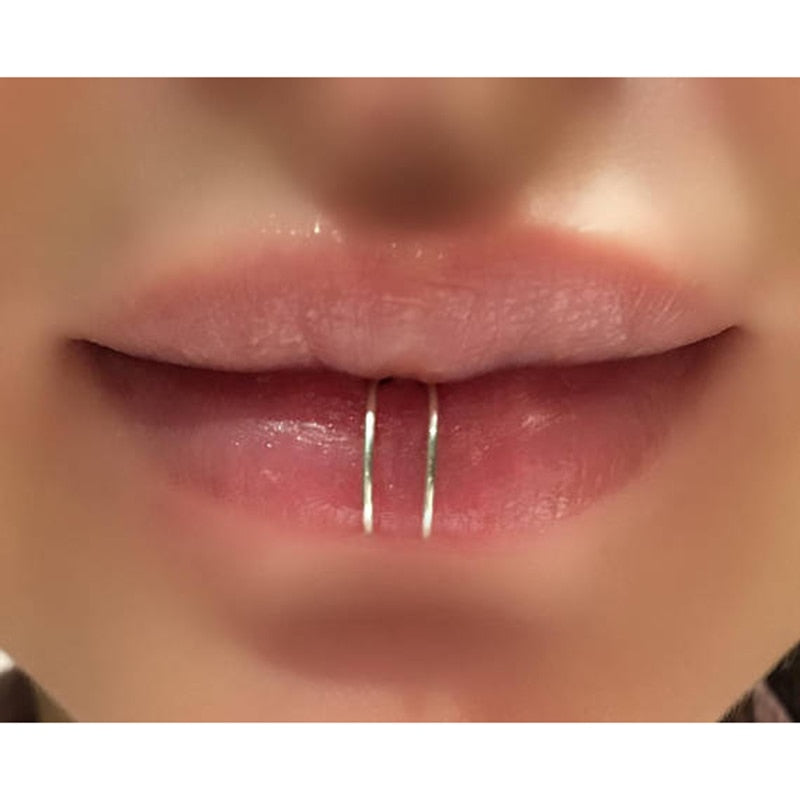 handmade cuff fake piercing lip ring