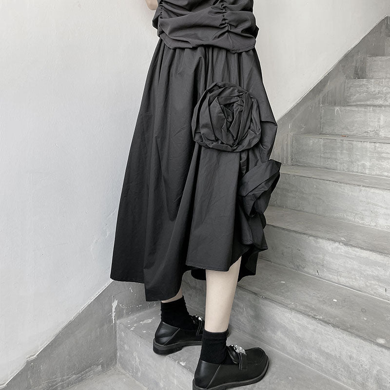 black skirt asymmetrical