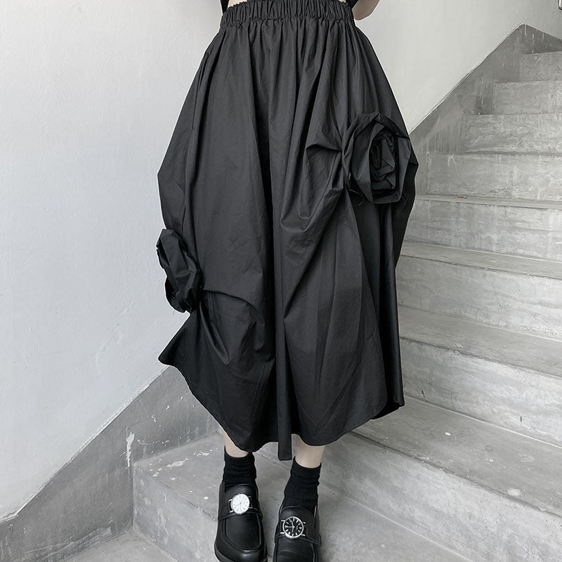 black skirt asymmetrical