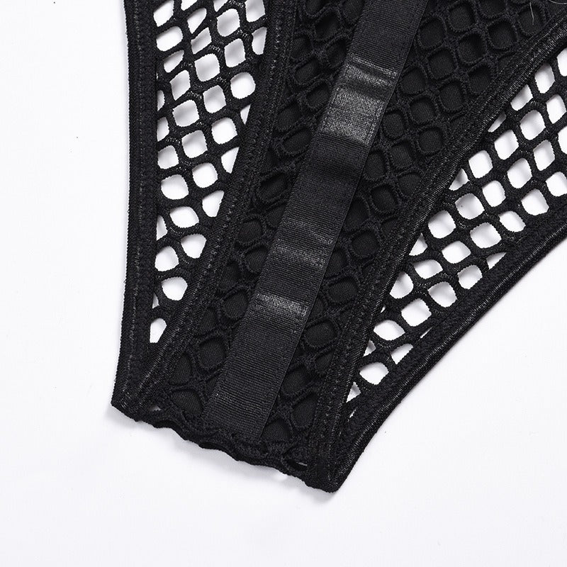 gothic fishnet jumpsuit