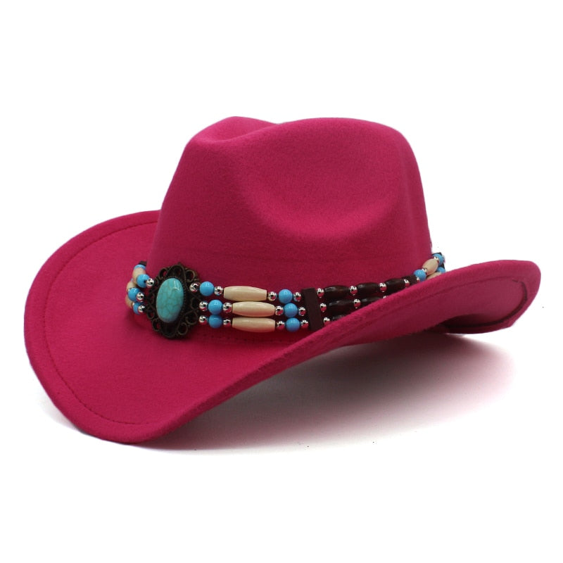Sombrero de vaquero occidental de lana