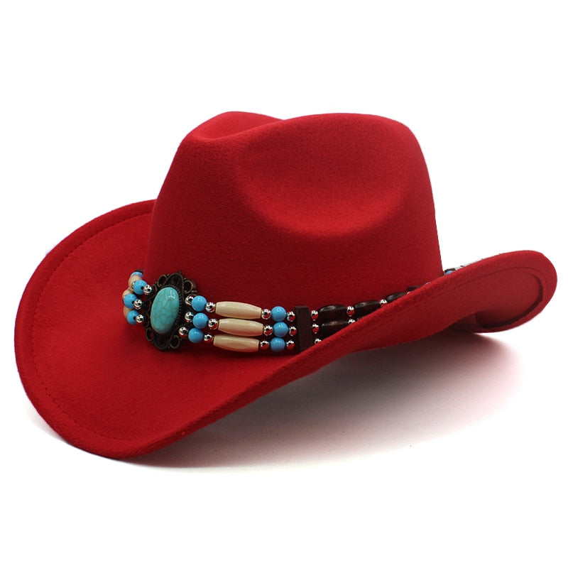 Sombrero de vaquero occidental de lana