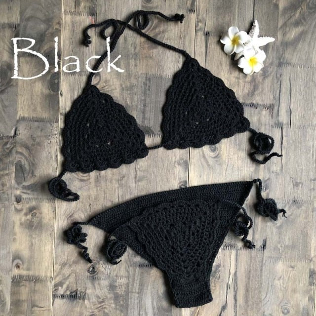 crochet micro bikini set