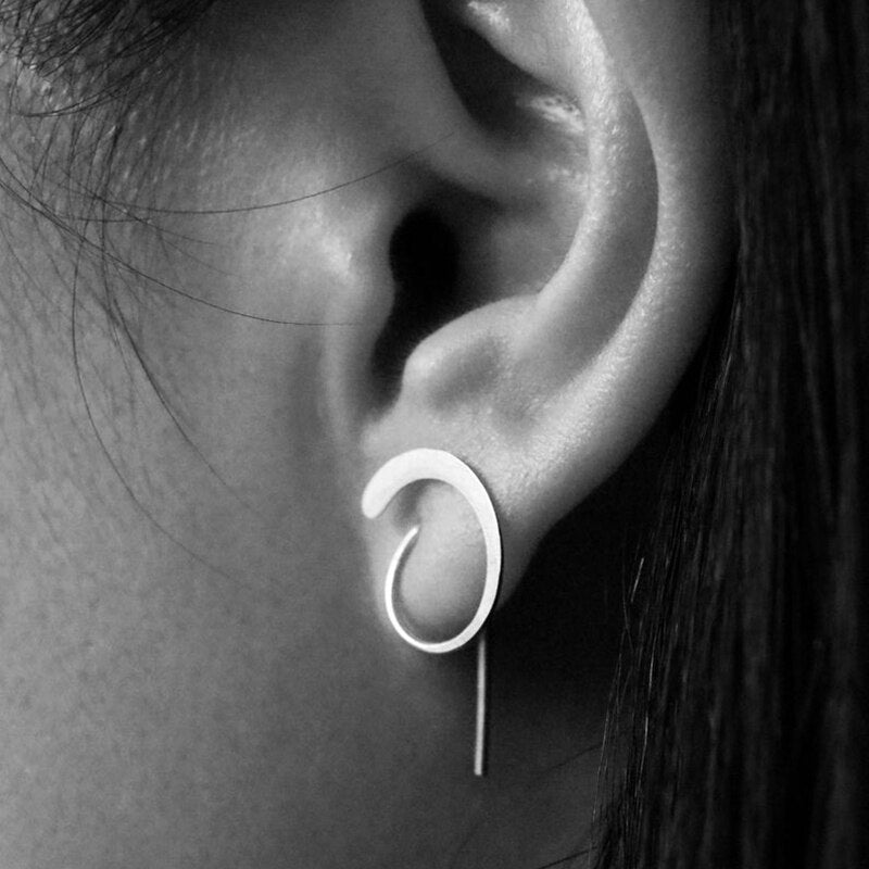 handmade 925 silver real piercing earrings