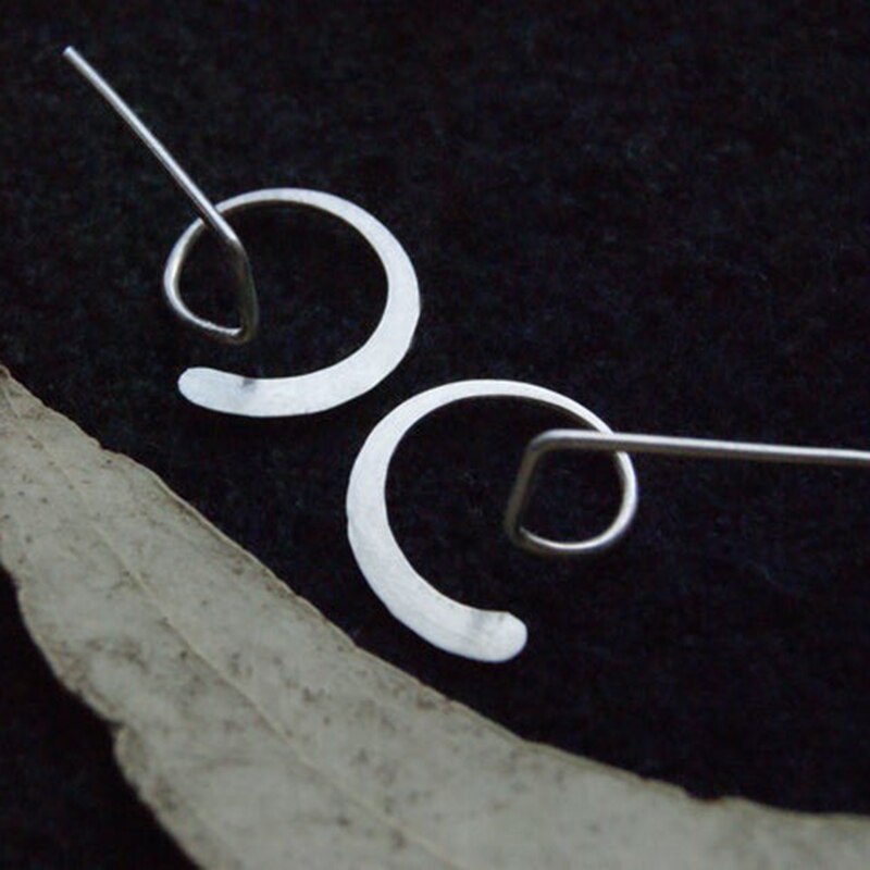 handmade 925 silver real piercing earrings