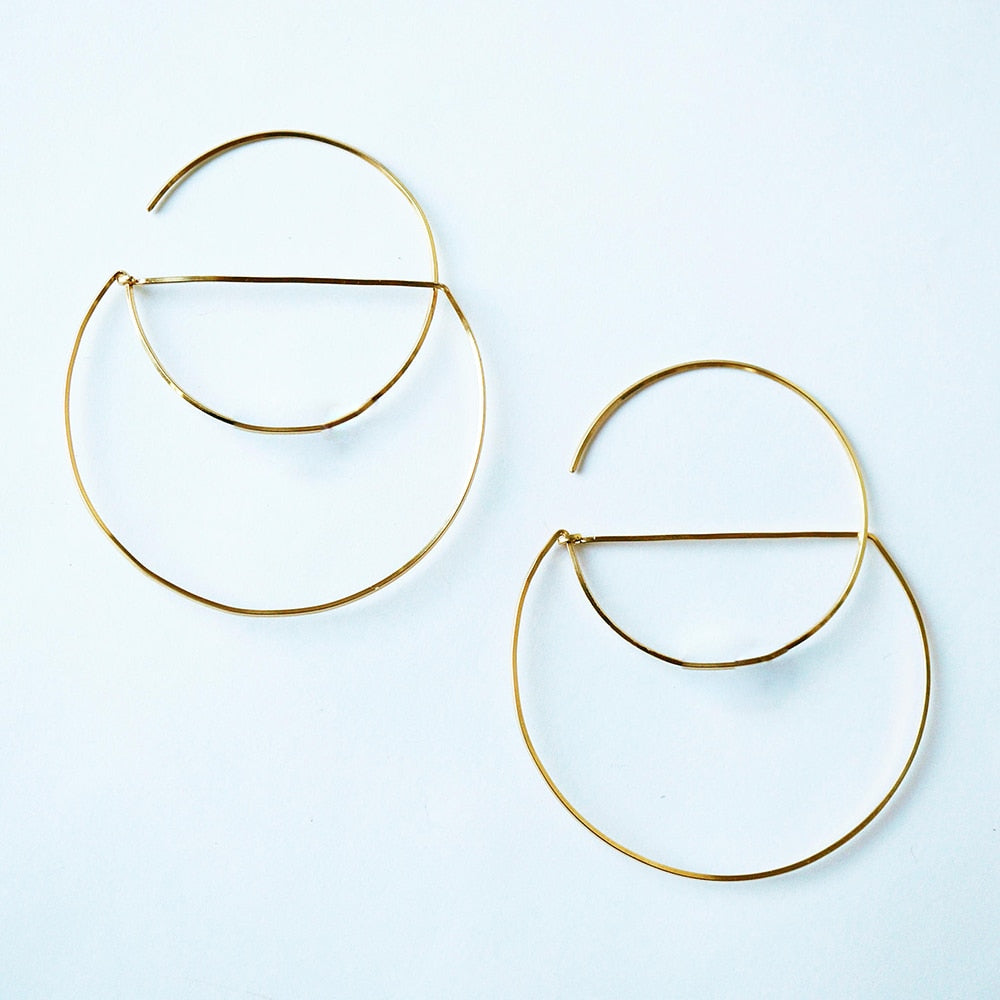handmade gold filled hoop earrings