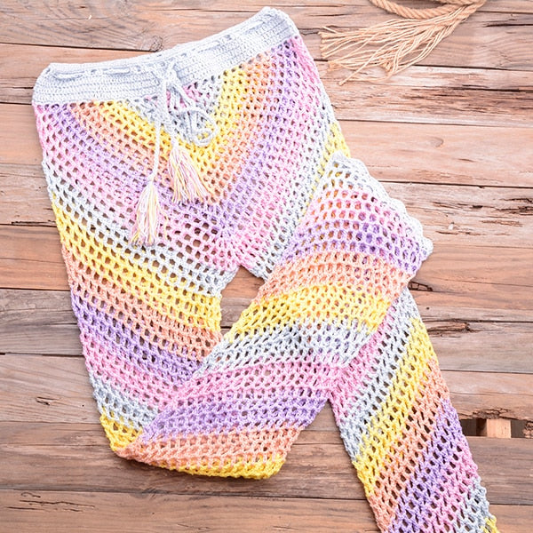 crochet bikini trouser set