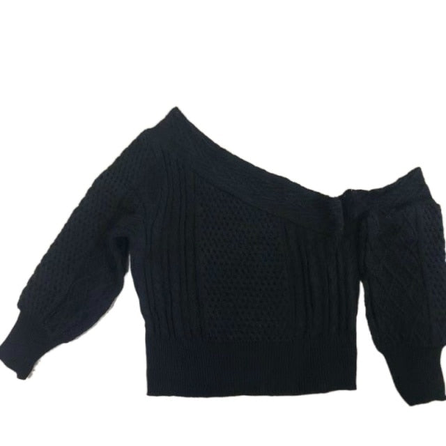 off shoulder sweater one size / black1