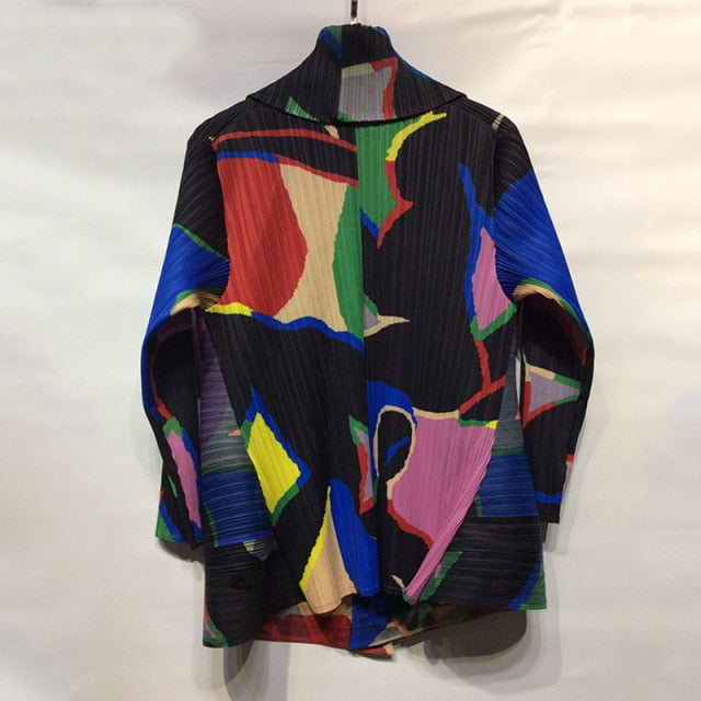 bold patchwork  jacket dark blue / one size