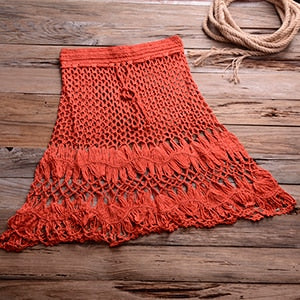 Vêtements de plage tissés à tricoter au crochet