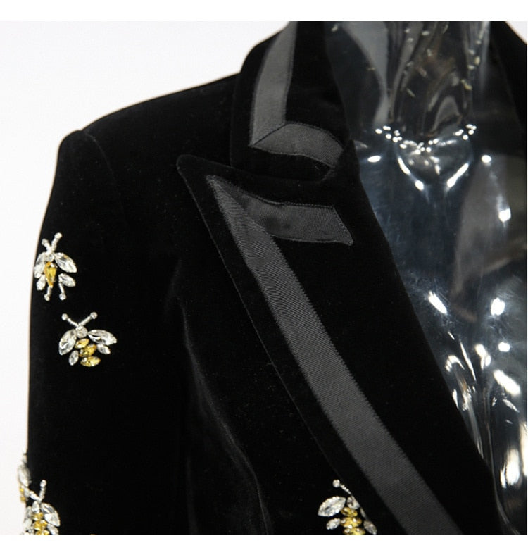 embellished black blazer